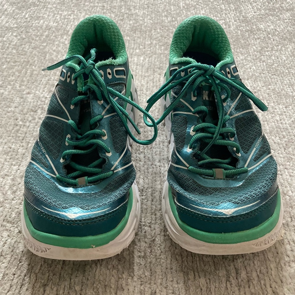 Hoka Athletic Shoes in Teal and White